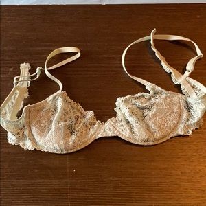 Sexy light blue bra.